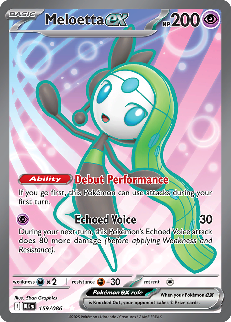 Meloetta ex - 159/086 - Secret Rare | SV - Black Bolt