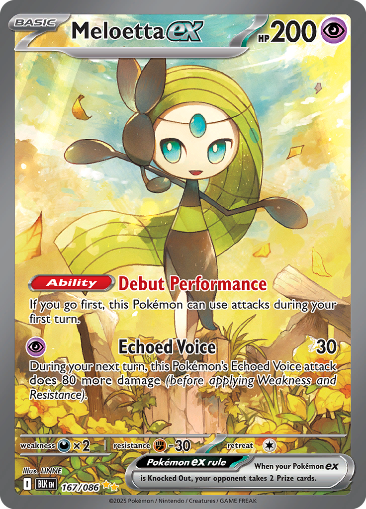 Meloetta ex - 167/086 - Special Illustration | SV - Black Bolt